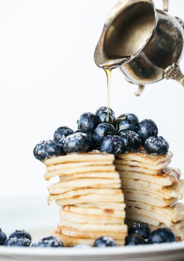 Gluten-Free Lemon Ricotta Pancakes with Honey Mascarpone Cream